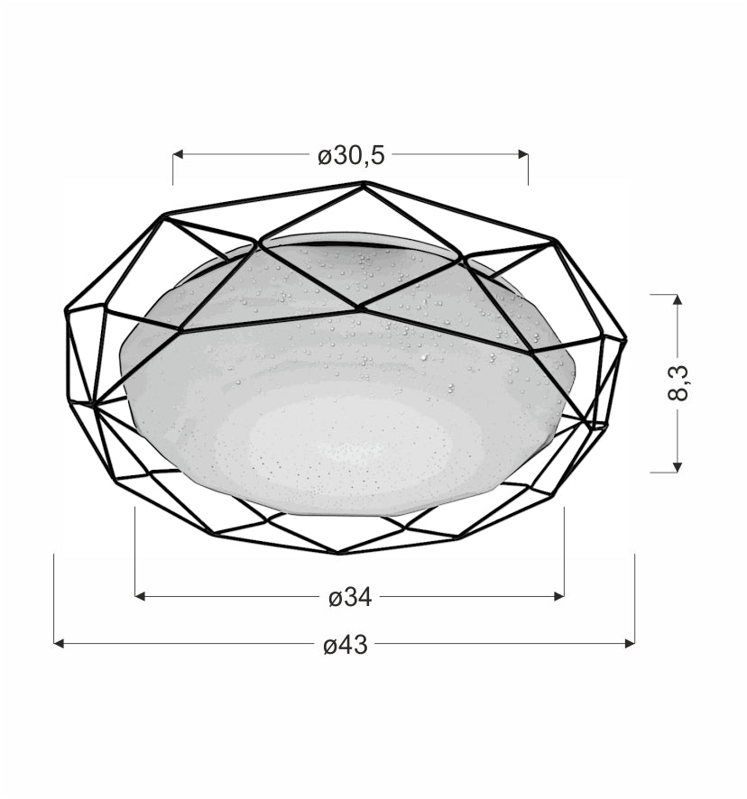 Plafonnier Acier Composite Chromé · Sven · photo 5
