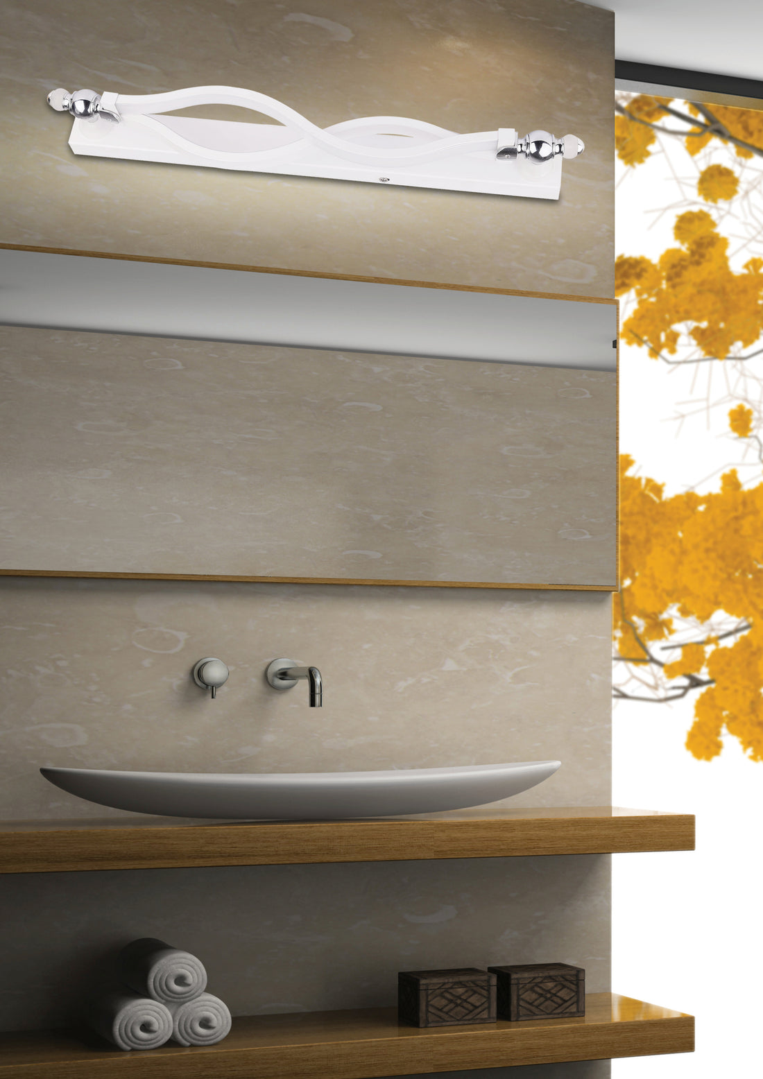 Applique murale 2 Lampes LED Bois Blanc · Esse · photo 2