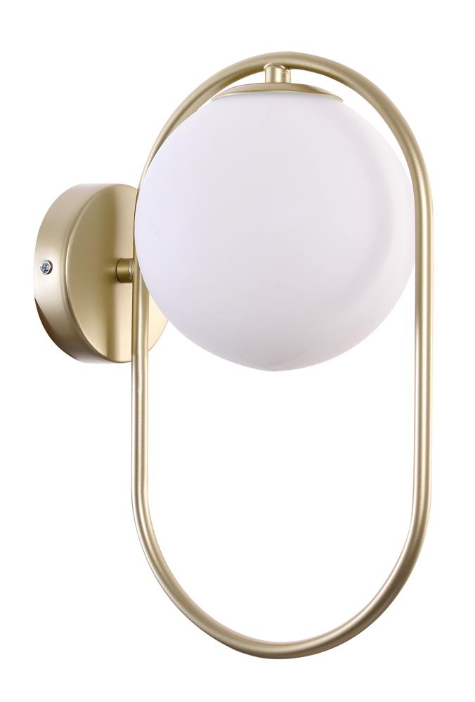 Applique Cordel laiton, verre blanc