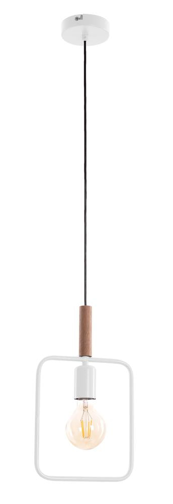 Suspension Métal Bois Blanc · Frame