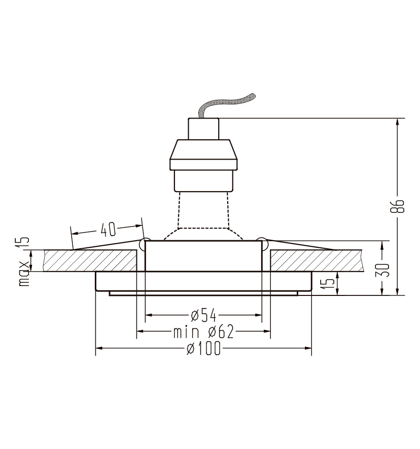 Spot LED Acier Verre Cristal Chromé · photo 3