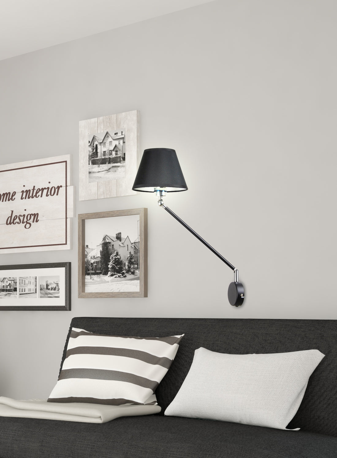 Applique murale Acier Tissu Noir · Filly · photo 2
