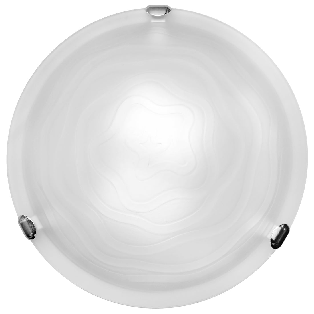 Plafonnier Acier Verre Blanc · Wrap