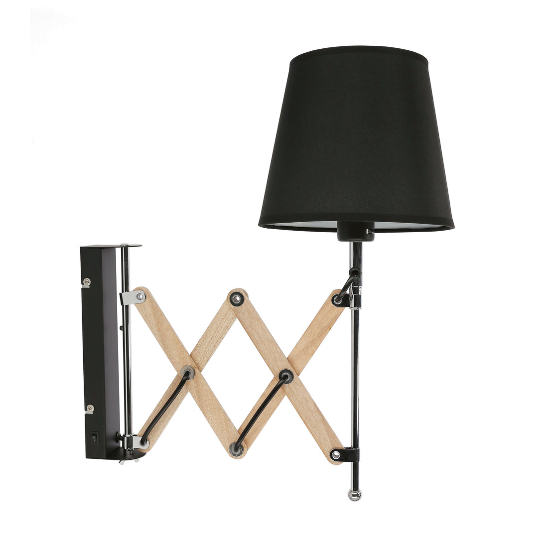 Applique murale Acier Tissu Bois Noir · Mito · photo 3