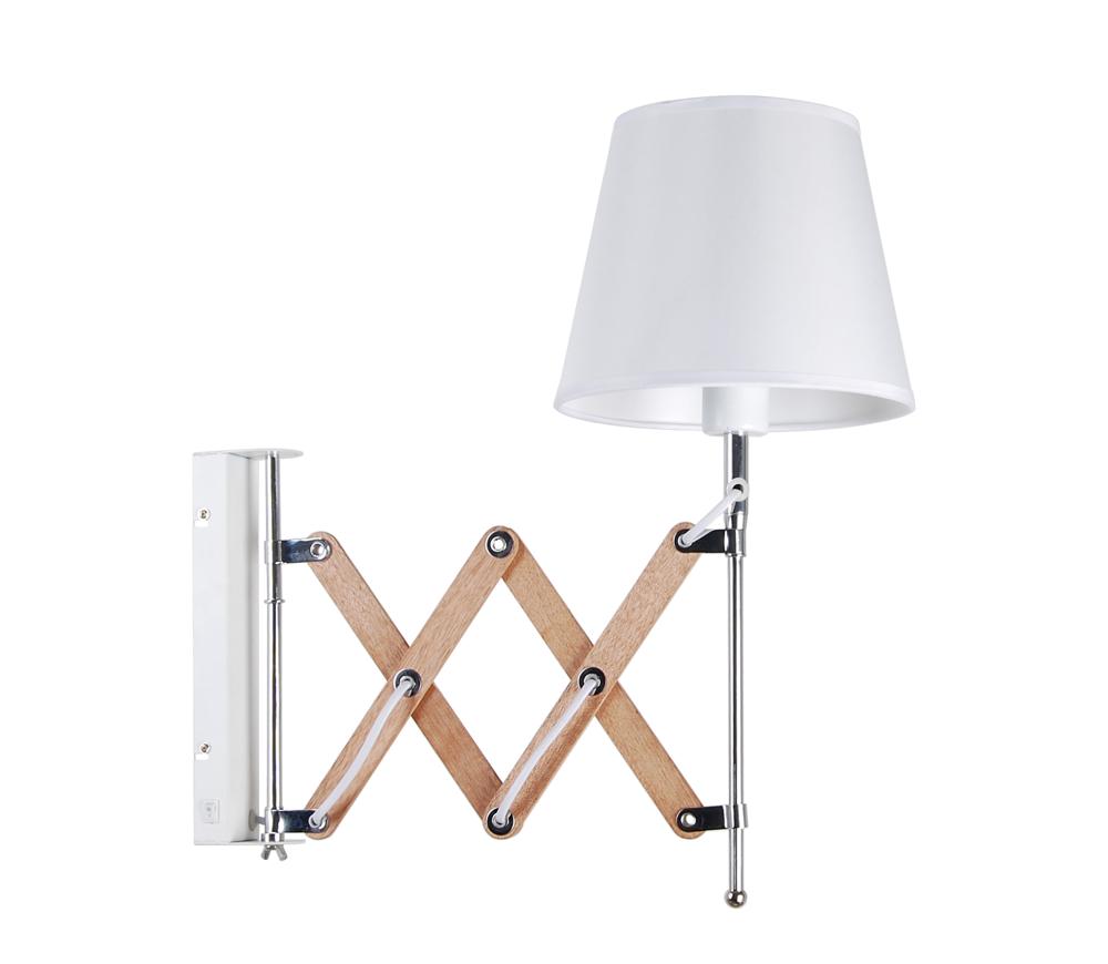 Applique murale Acier Tissu Bois Blanc · Mito