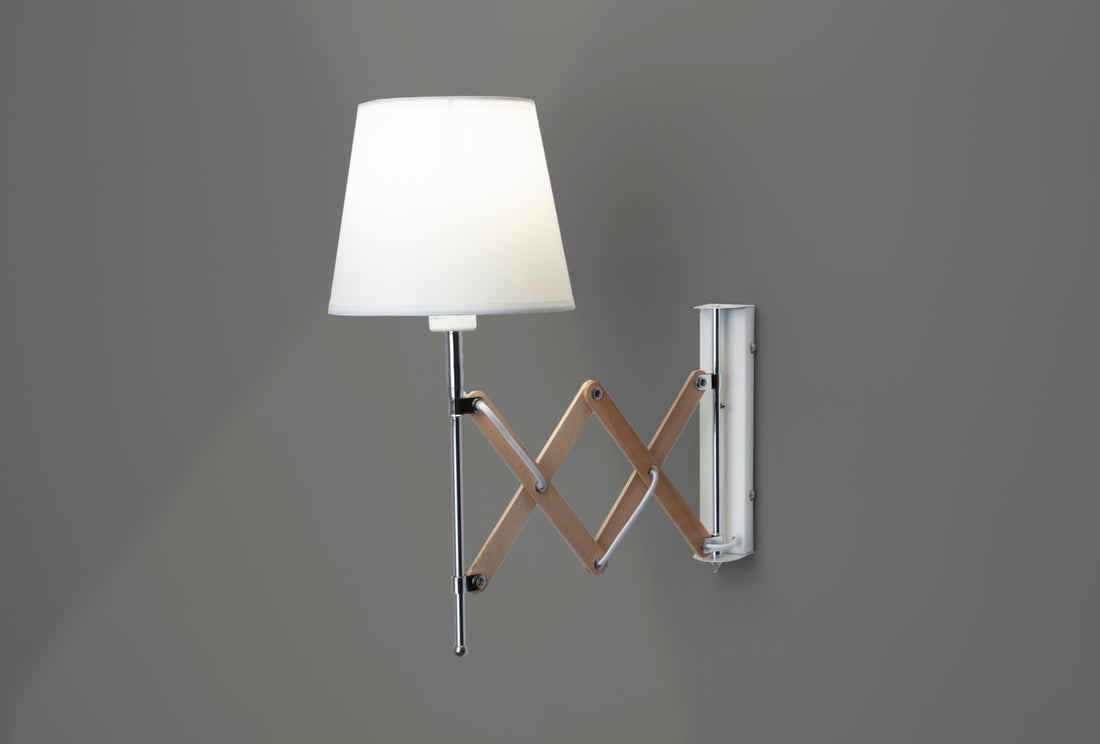 Applique murale Acier Tissu Bois Blanc · Mito · photo 2