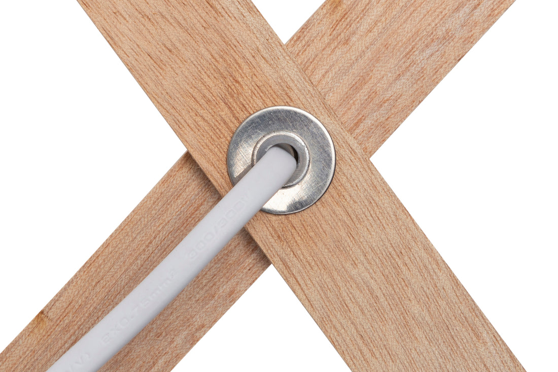 Applique murale Acier Tissu Bois Blanc · Mito · photo 3