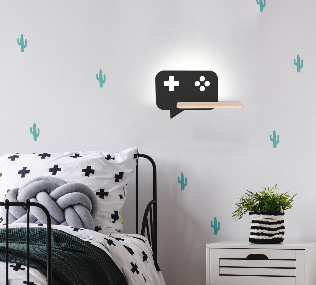 Applique murale LED Bois Noir · Console · photo 3