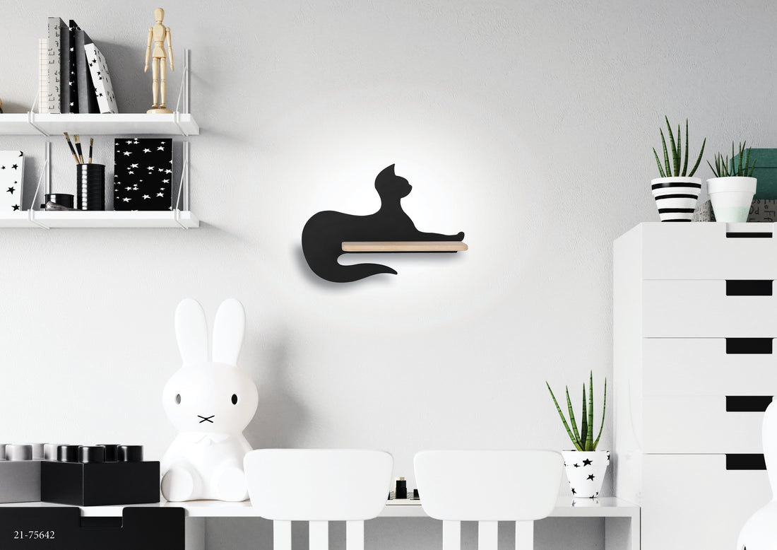 Applique murale LED Bois Noir · Cat · photo 2