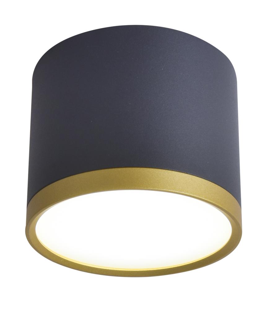 Plafonnier LED Composite Noir Doré · Tuba