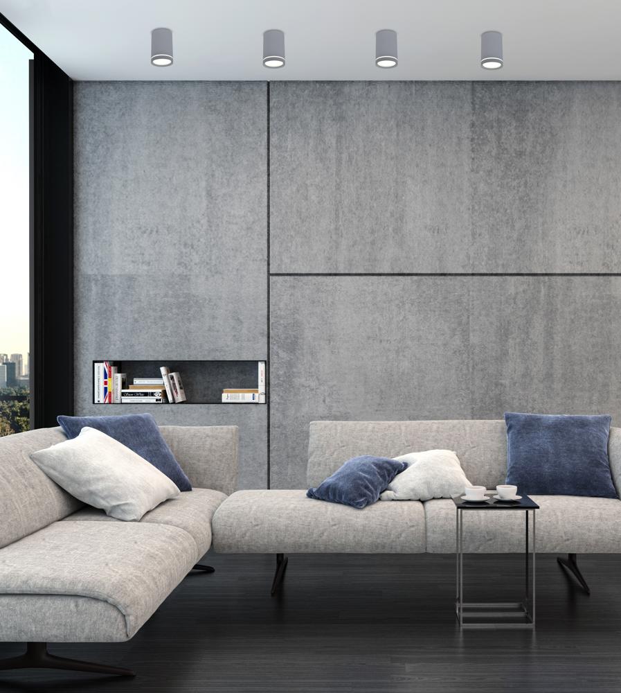 Plafonnier LED Composite Gris · photo 3