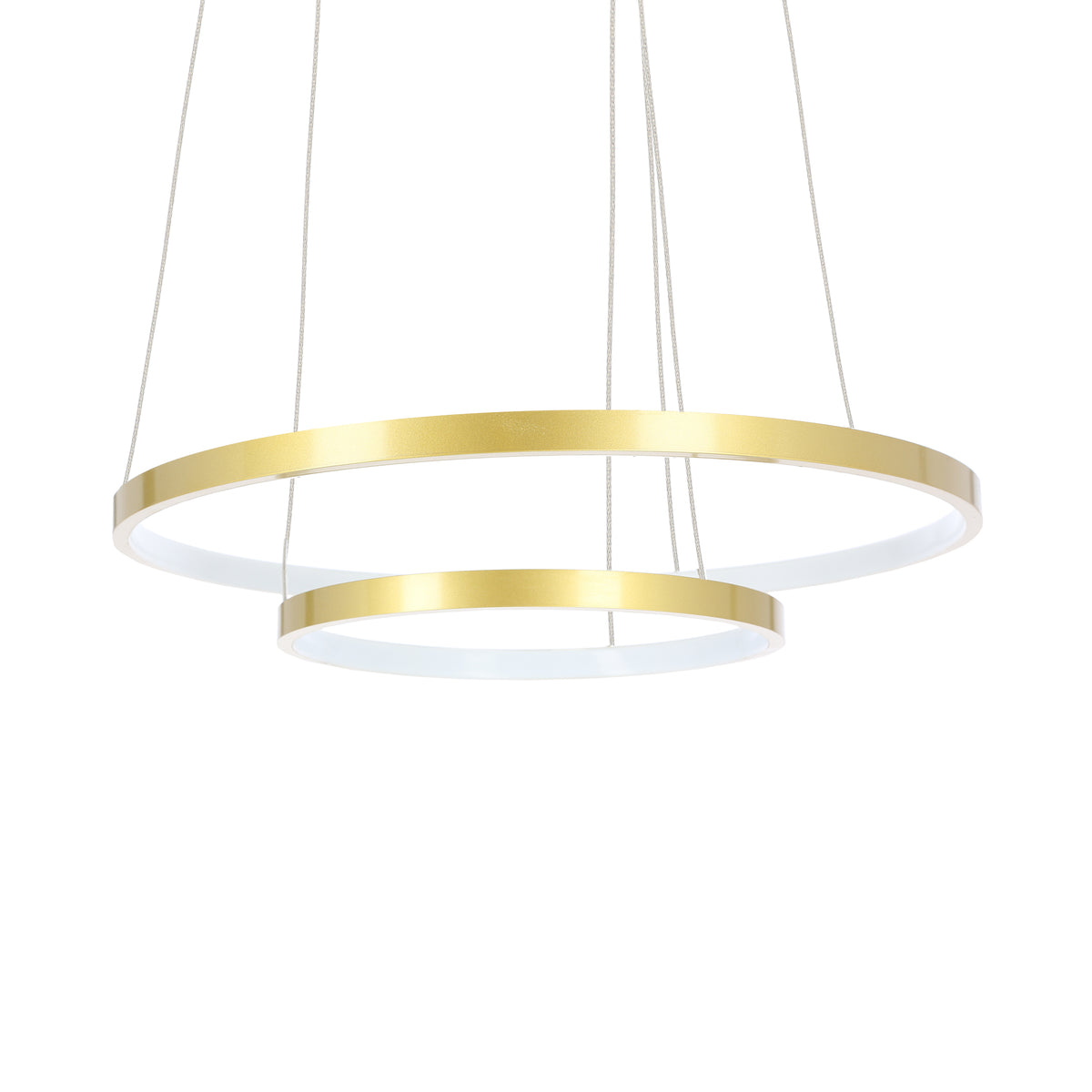 Suspension 2 Lampes LED Métal Doré · Lune · photo 4