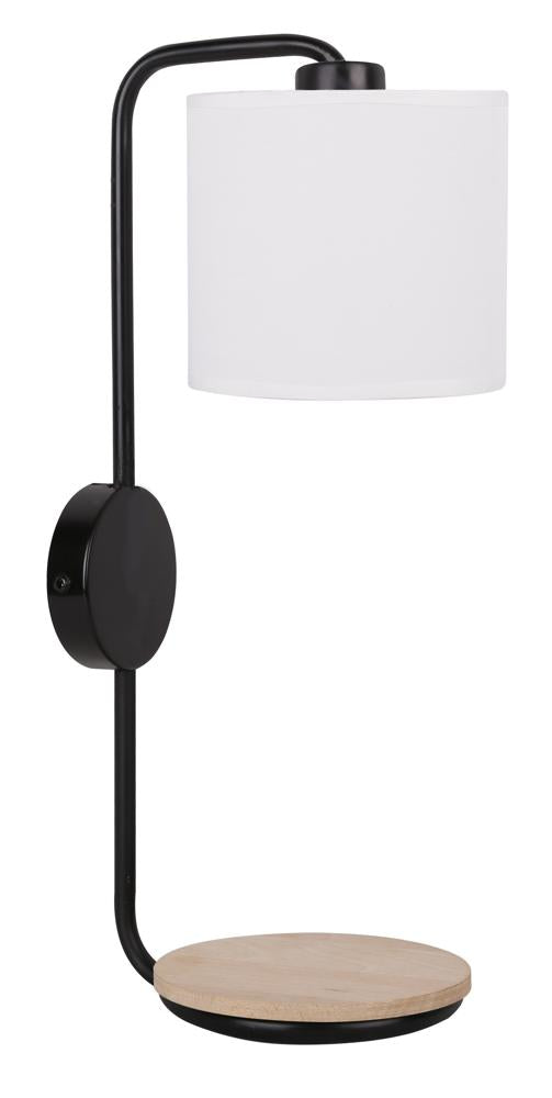 Applique murale Acier Tissu Bois Noir · Alpine