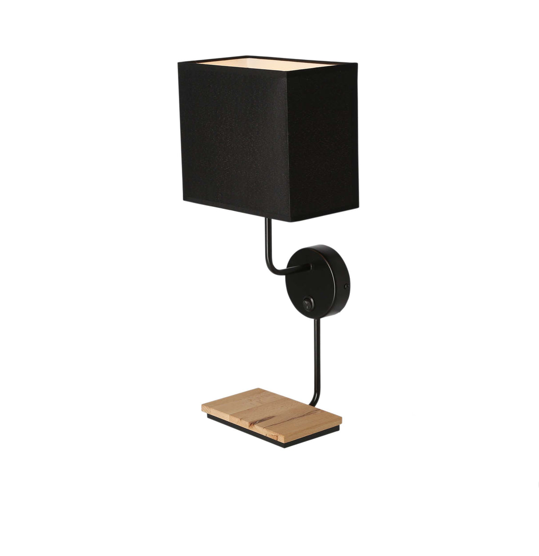 Applique murale Acier Tissu Bois Noir · Keto