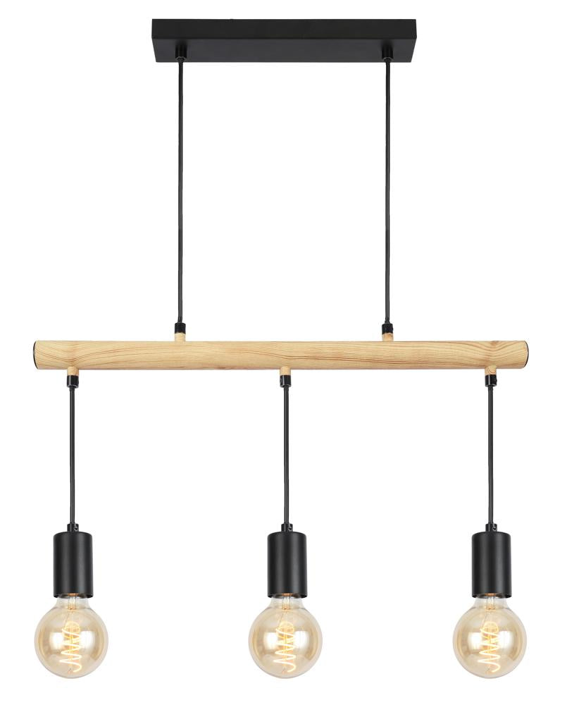Suspension 3 Lampes Métal Noir · Izzy