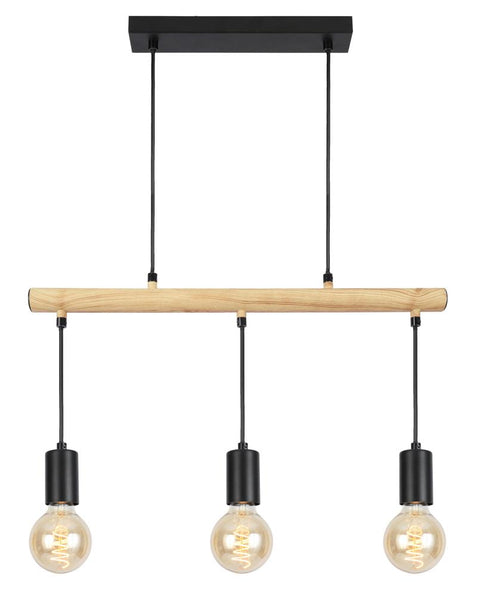 Suspension 3 Lampes Métal Noir · Izzy