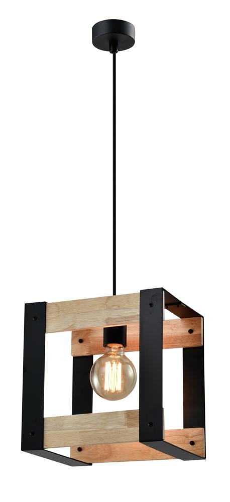 Suspension Acier Bois E14 · Varna