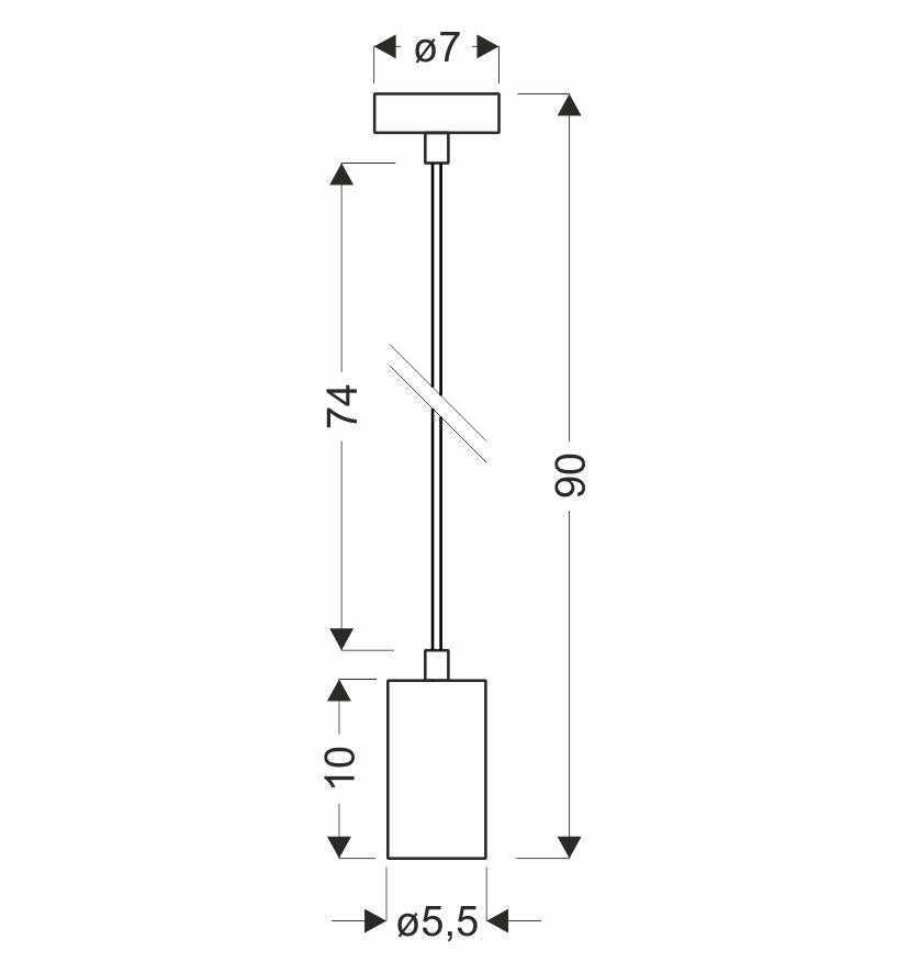 Suspension Acier GU10 · Tubo · photo 3