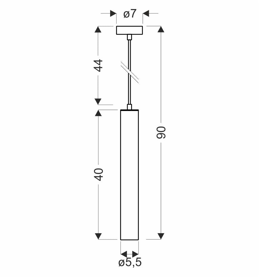 Suspension Acier GU10 · Tubo · photo 4