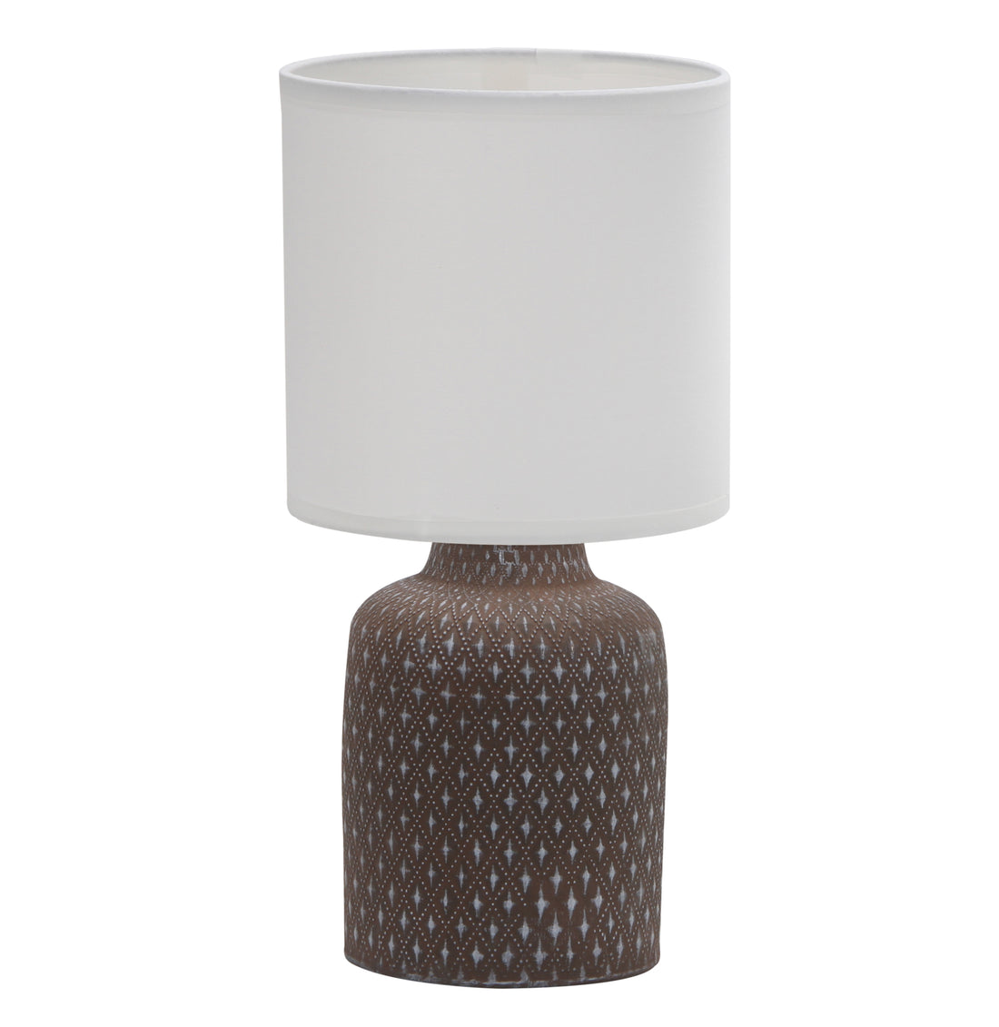 Lampe à poser Tissu Céramique Marron · Iner · photo 3