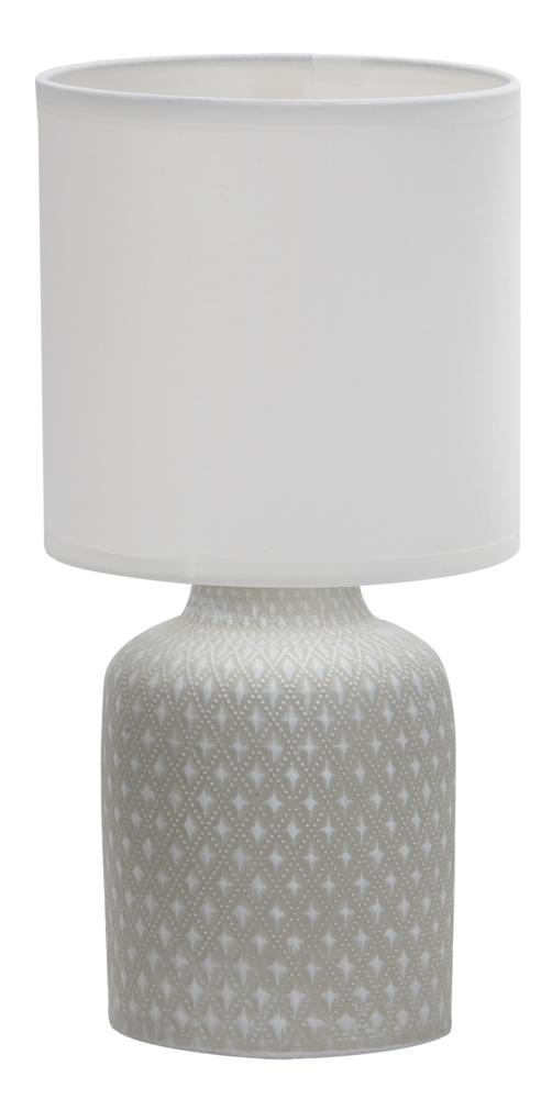 Lampe à poser Tissu Céramique Gris · Iner