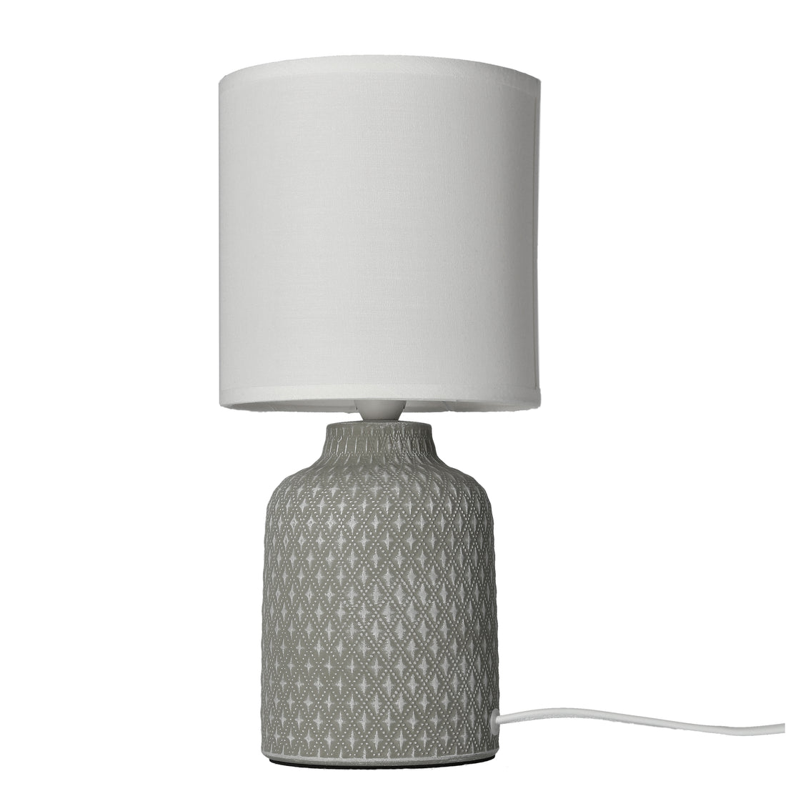 Lampe à poser Tissu Céramique Gris · Iner · photo 4