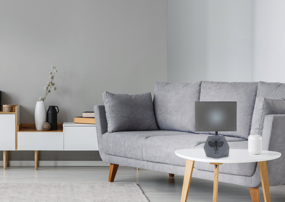 Lampe à poser Tissu Gris E14 · Animi · photo 3