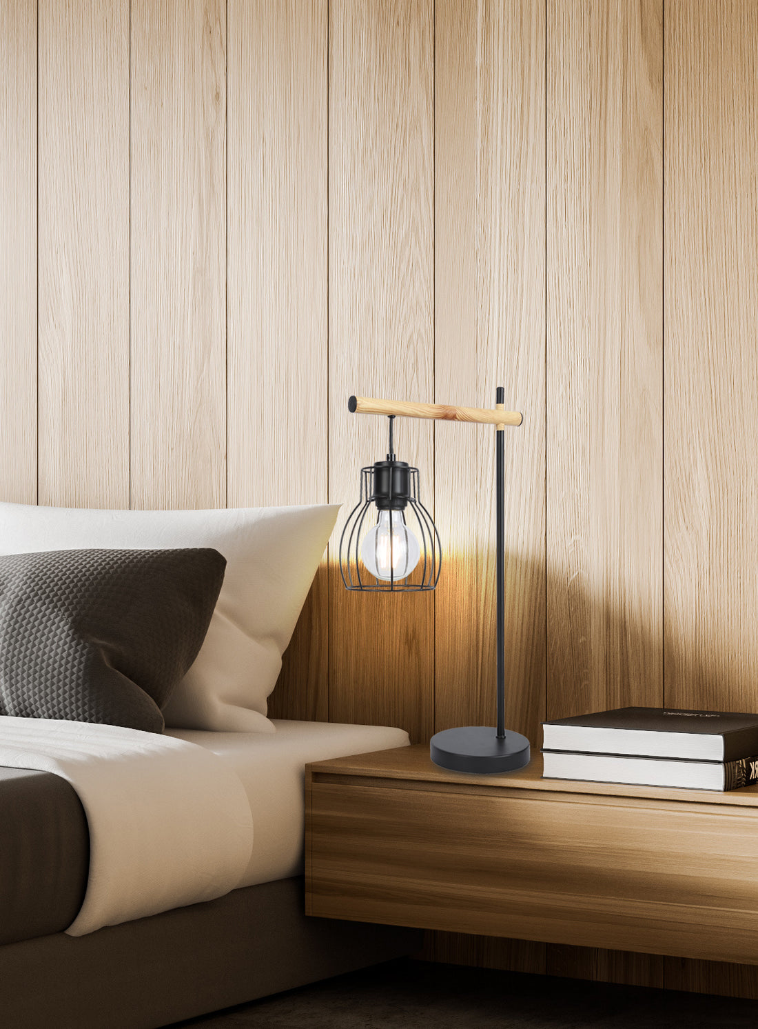 Lampe à poser Acier Noir E27 · Bernita · photo 2