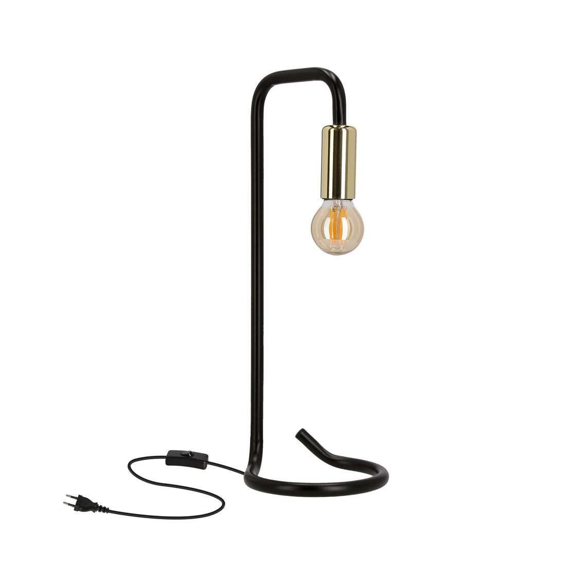 Lampe à poser Acier Noir et Doré · Hera