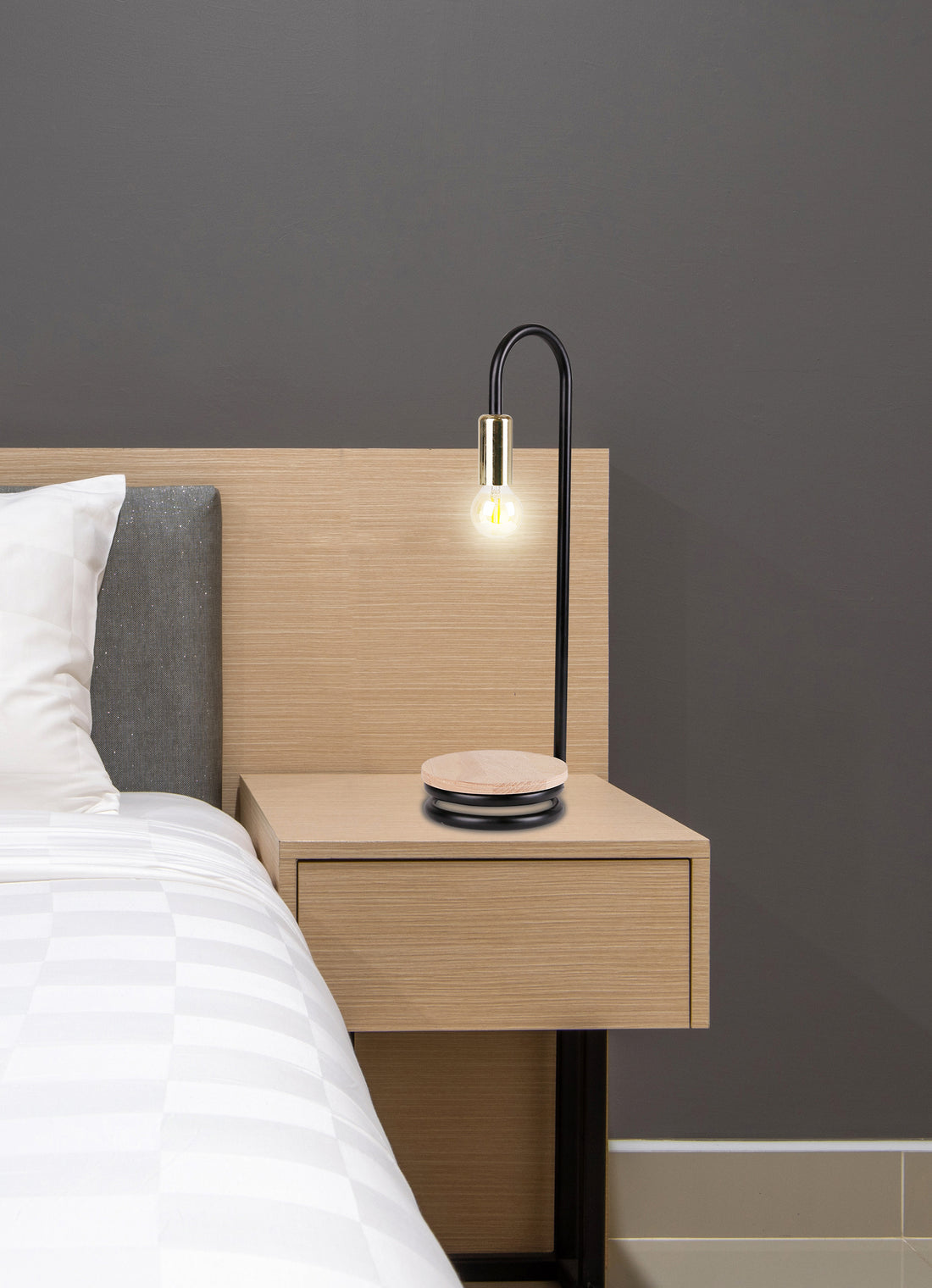 Lampe à poser Noir Doré E14 · Abi · photo 3