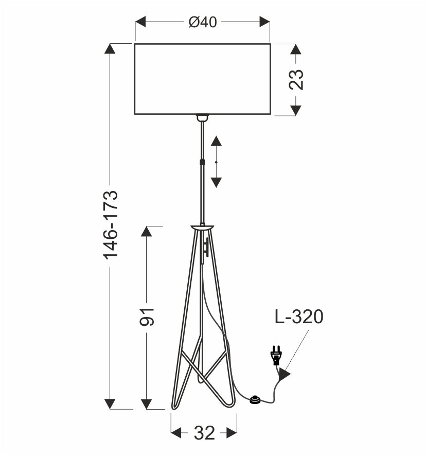 Lampadaire Métal Tissu E27 · Float · photo 3