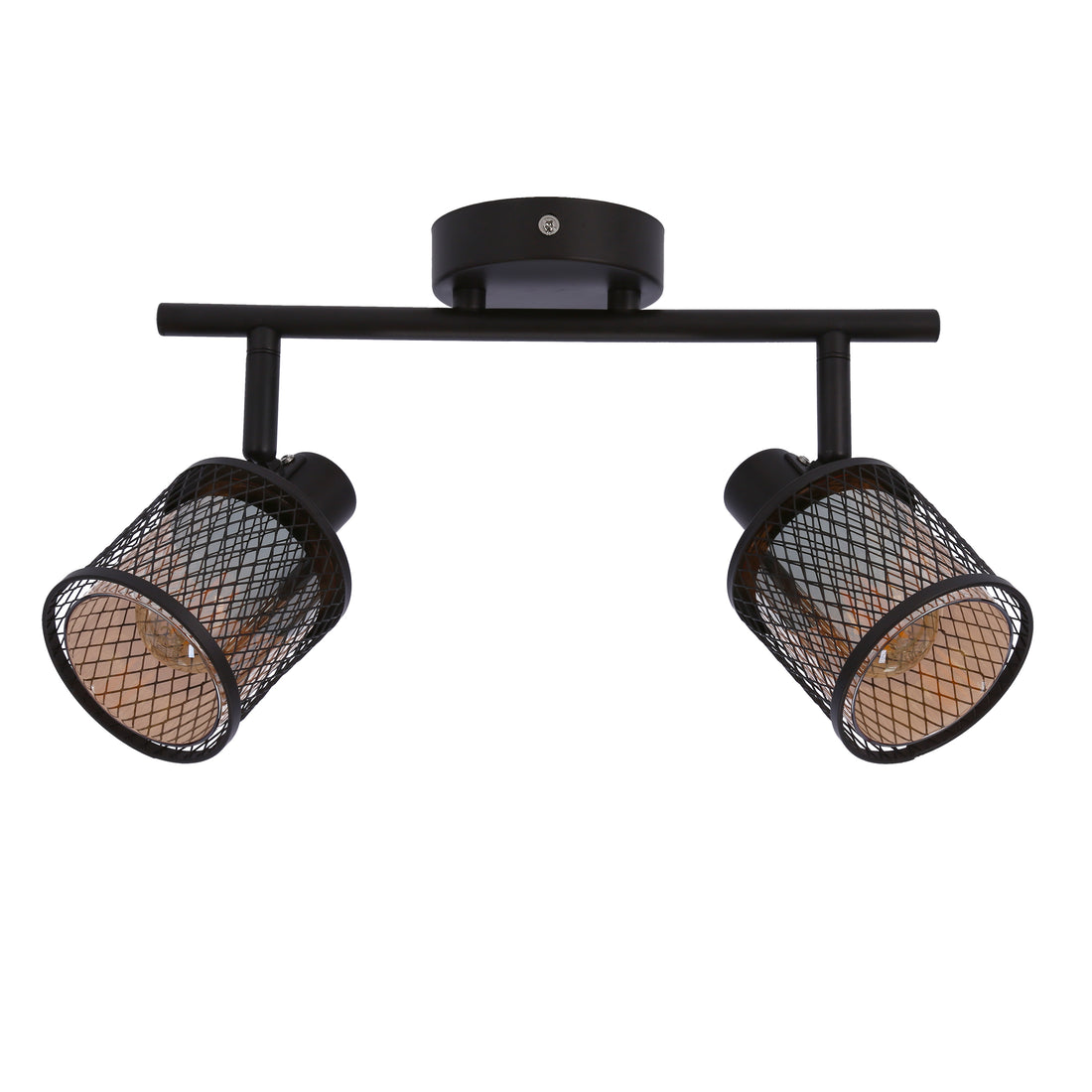 Plafonnier 2 Lampes Acier Verre · Canabera · photo 4