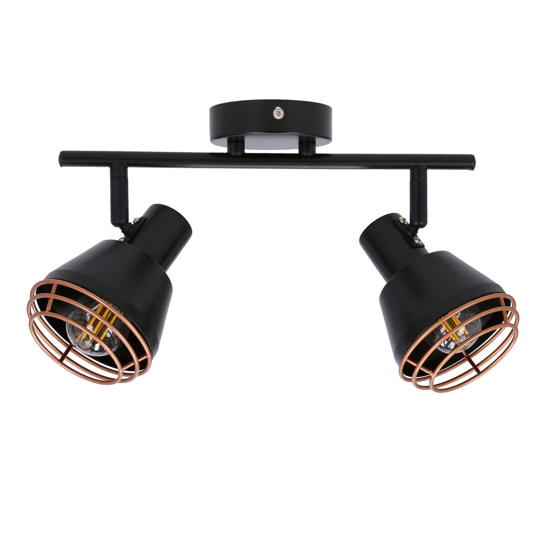 Plafonnier 2 Lampes Acier E14 · Neria