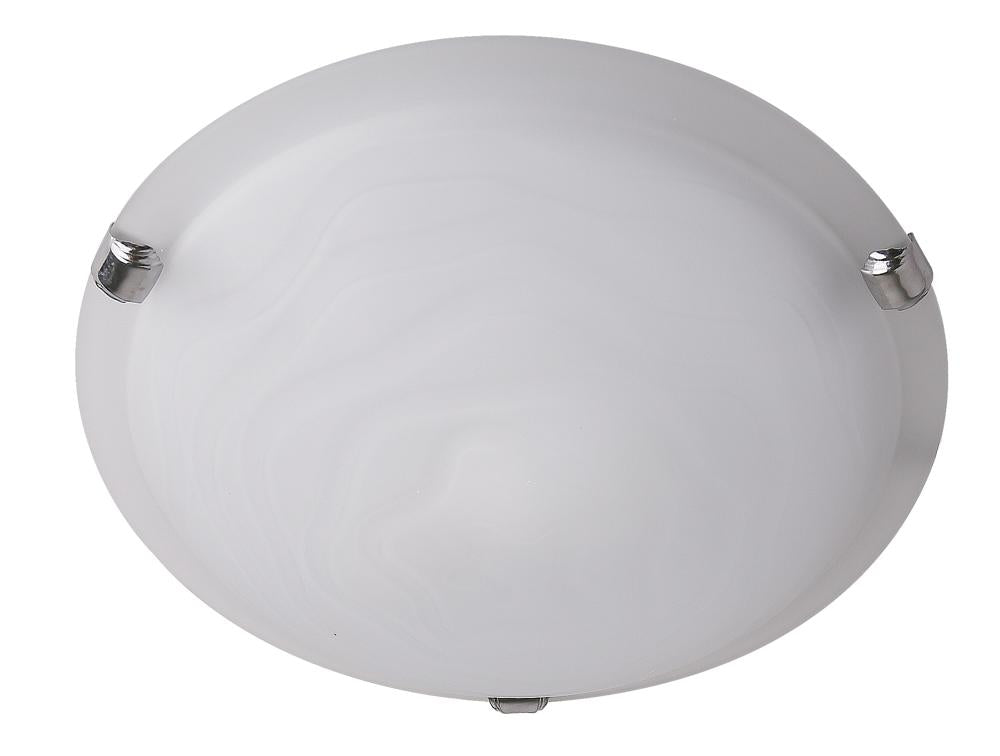 Plafonnier Acier Verre Blanc · Wrap