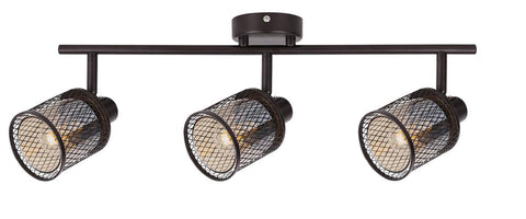 Plafonnier 3 Lampes Acier Verre · Canabera