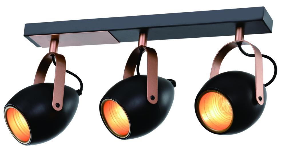 Plafonnier 3 Lampes Acier E14 · Anica