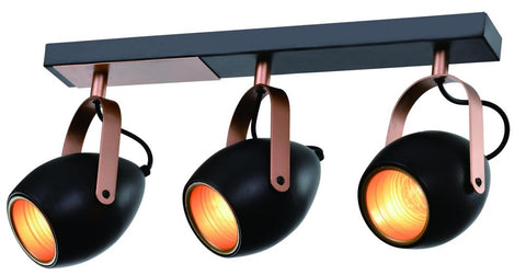 Plafonnier 3 Lampes Acier E14 · Anica