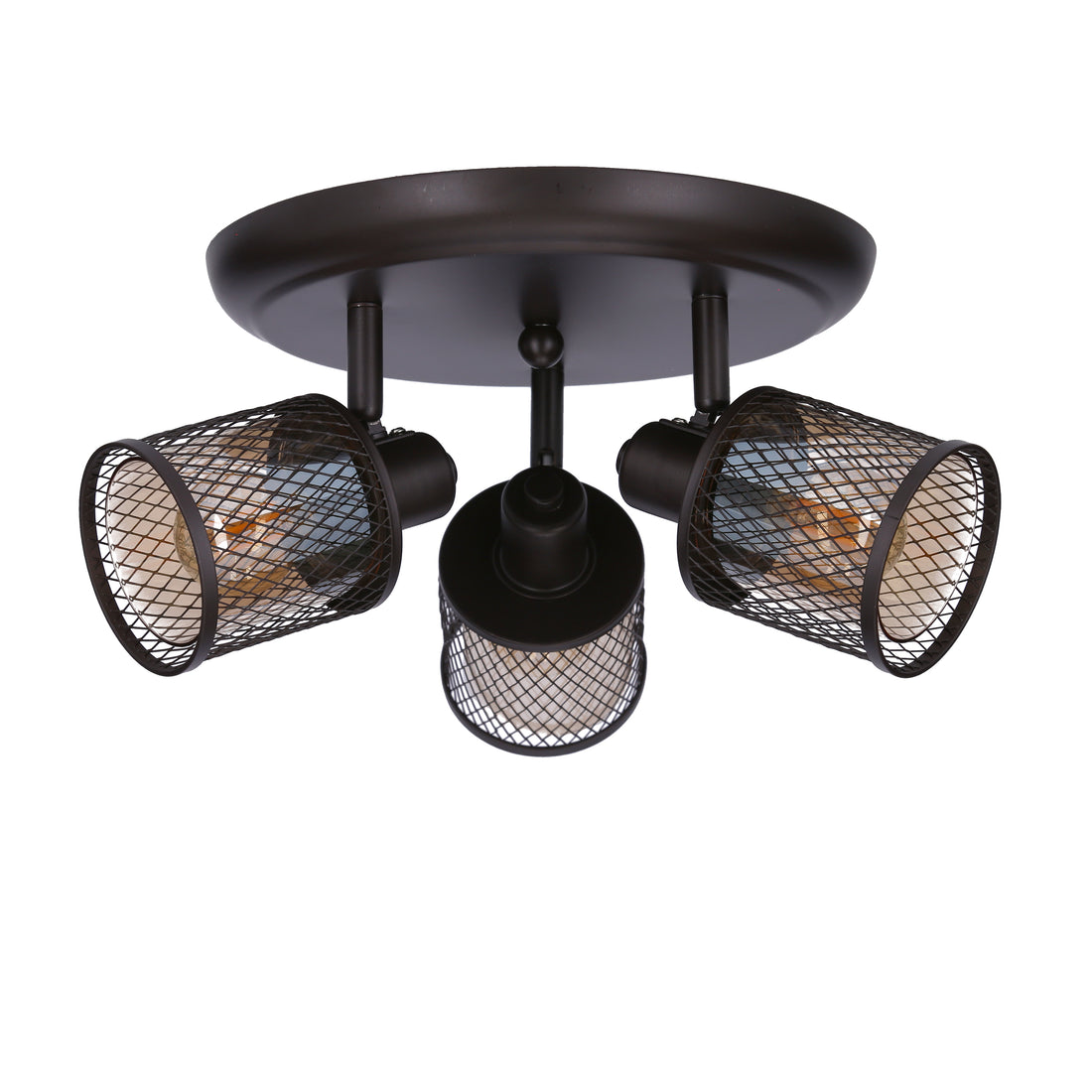 Plafonnier 3 Lampes Acier Verre · Canabera · photo 3