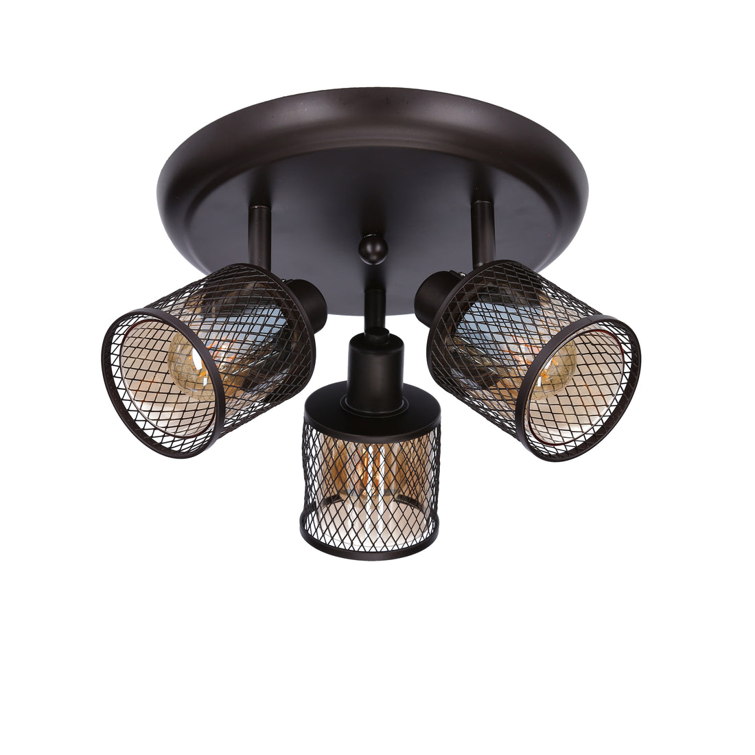Plafonnier 3 Lampes Acier Verre · Canabera · photo 4