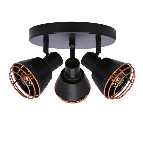 Plafonnier 3 Lampes Acier E14 · Neria