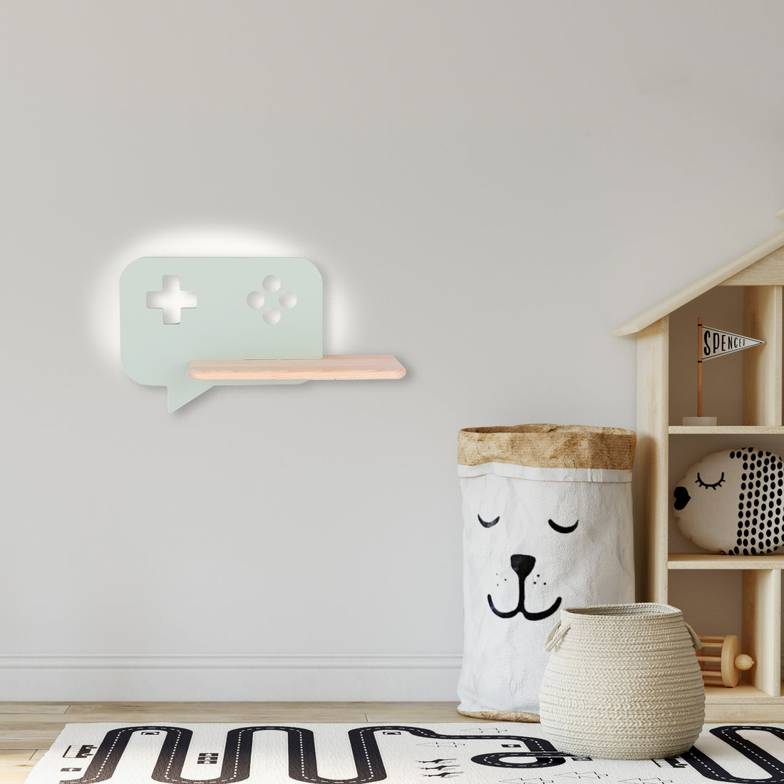 Applique murale LED Bois Mint · Console · photo 4