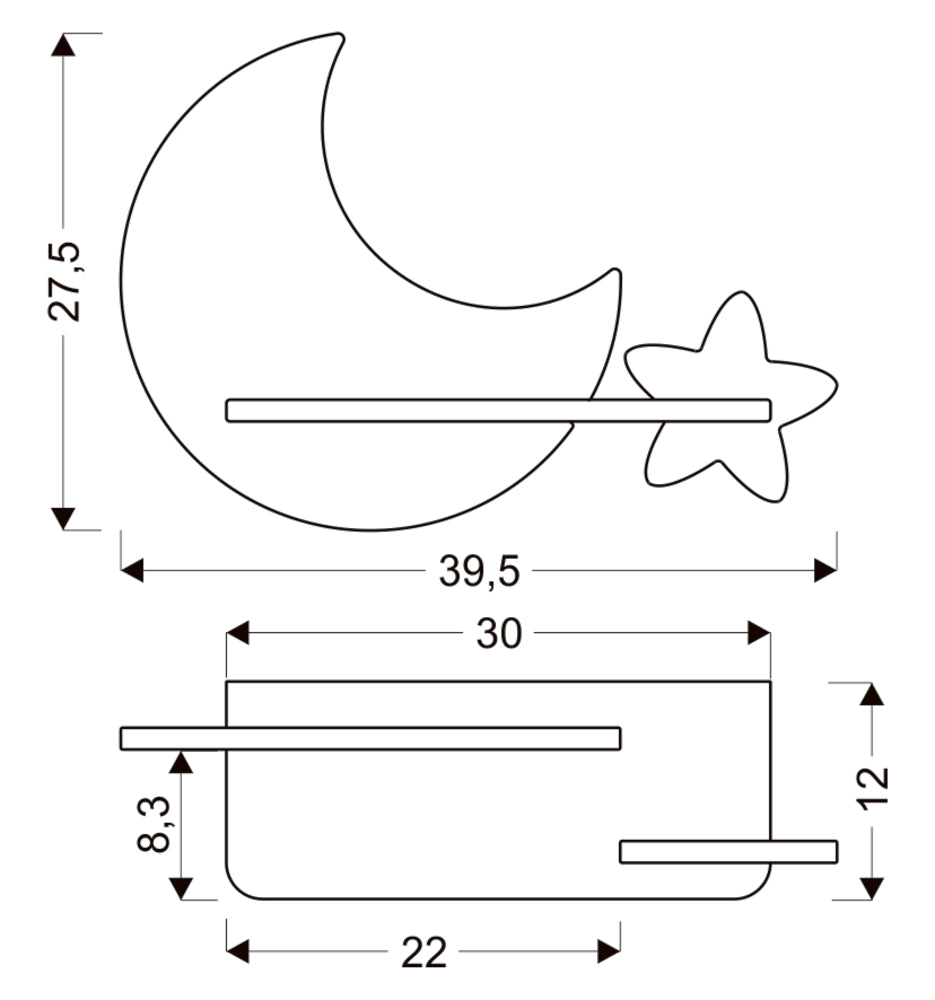 Applique murale LED Bois · Moon · photo 4