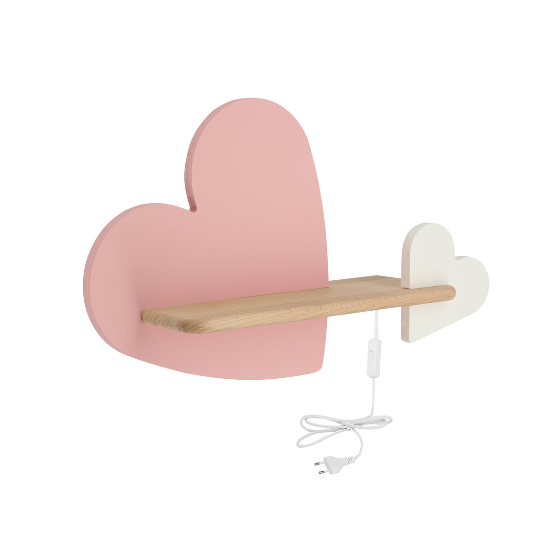 Applique murale LED Bois Rose Blanc · Heart · photo 2