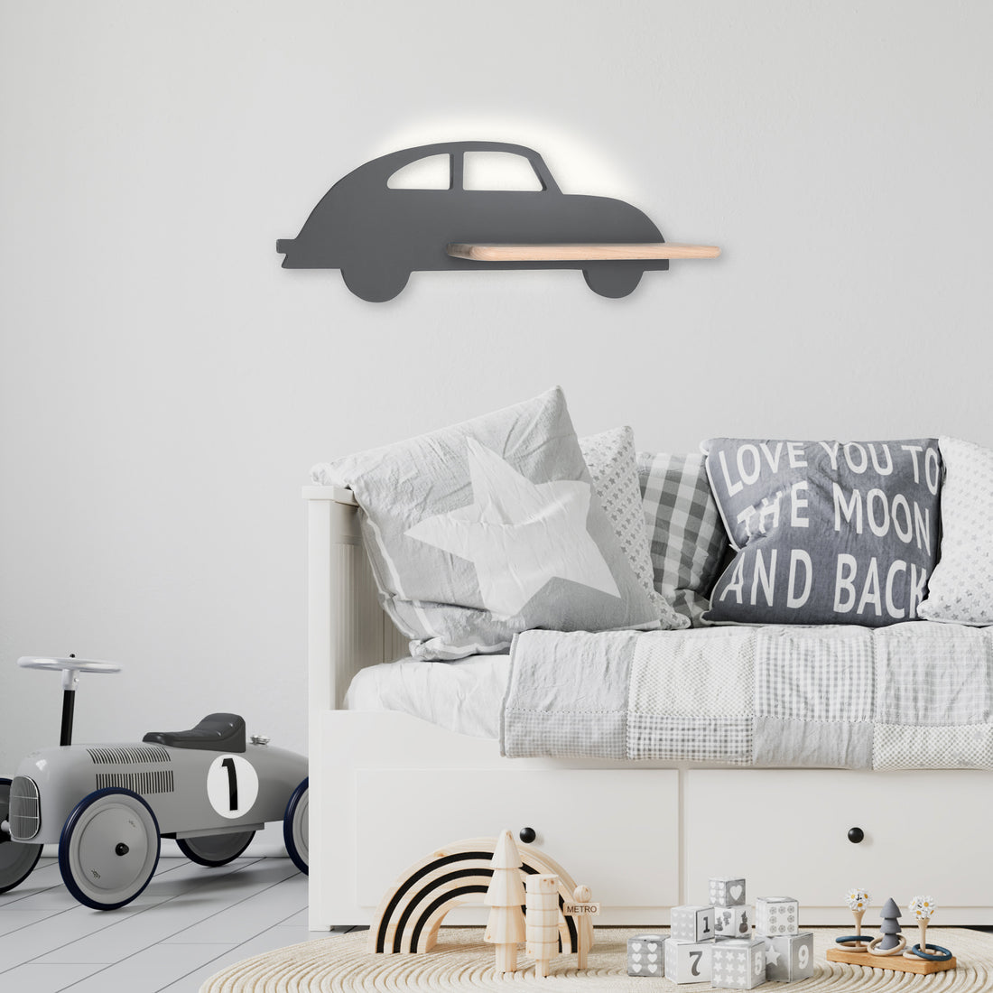 Applique murale LED Bois Gris · Car · photo 3