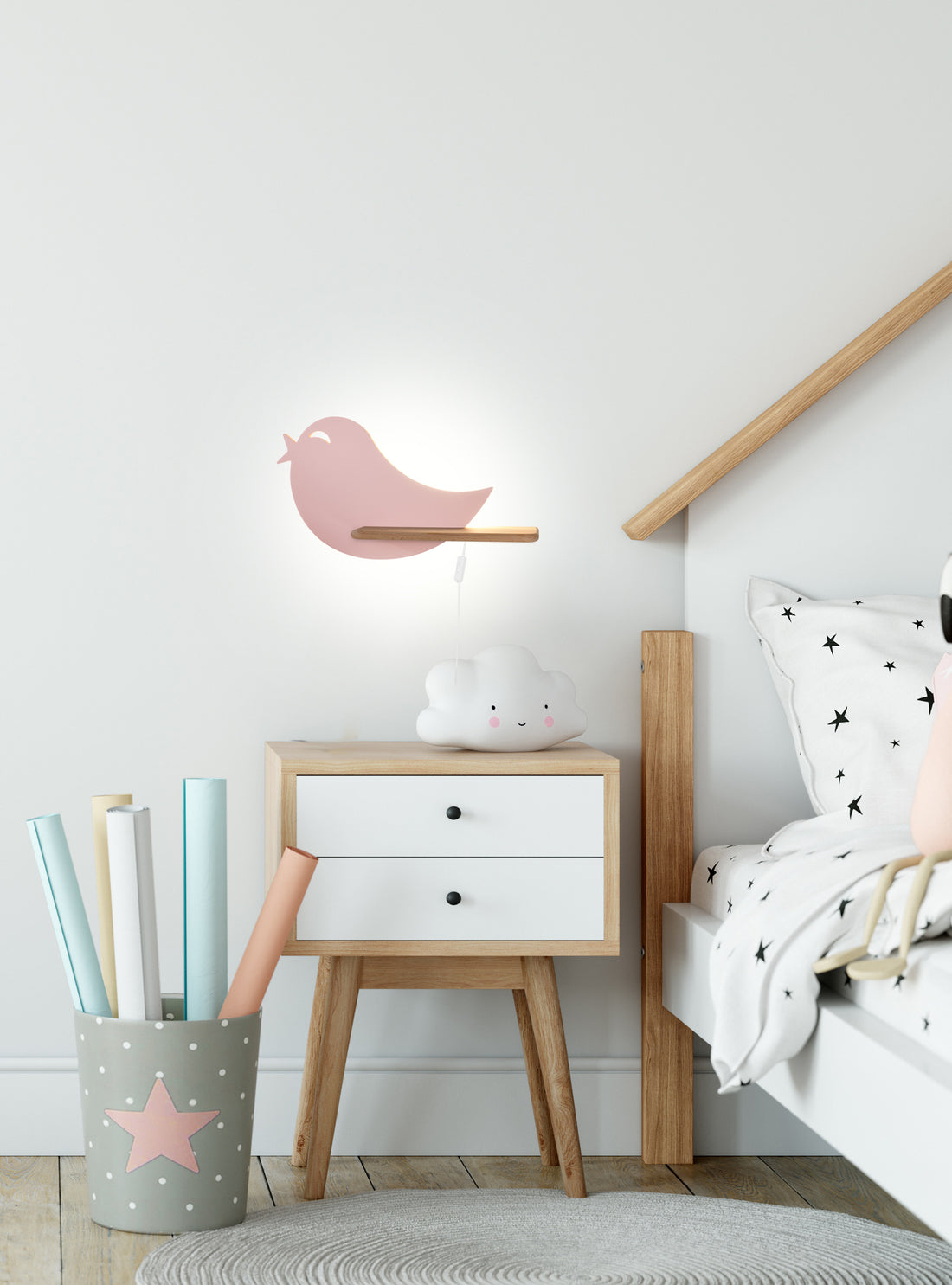 Applique murale LED Bois Rose · Bird · photo 4