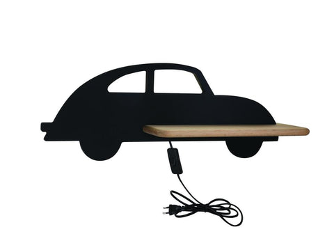 Applique murale LED Bois Noir · Car