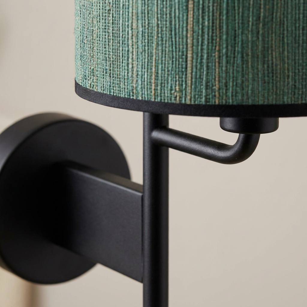 Applique murale Acier Tissu E27 | Bendi