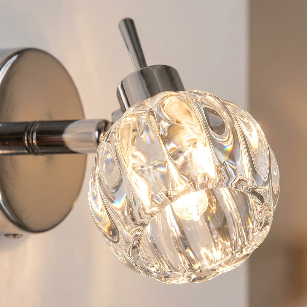 Applique murale Métal Cristal Chromé | Bombola