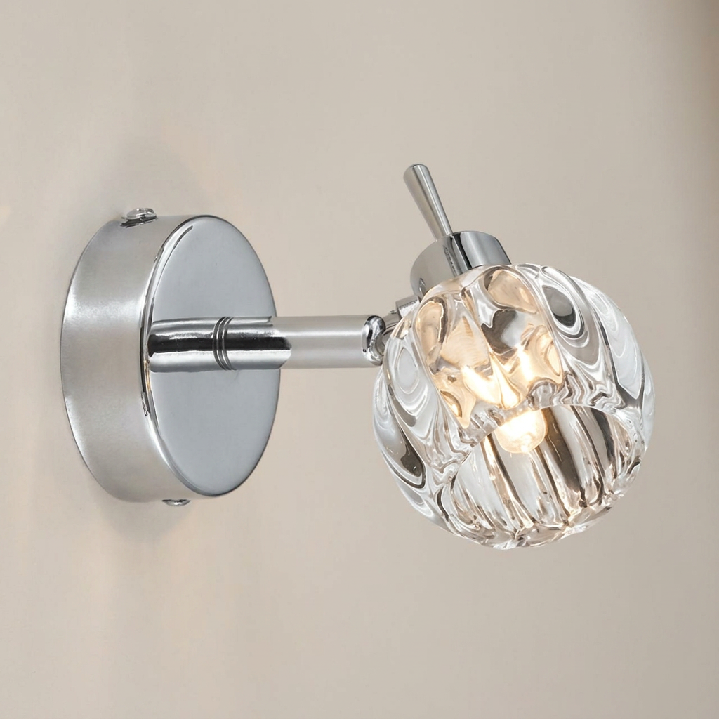 Applique murale Métal Cristal Chromé | Bombola