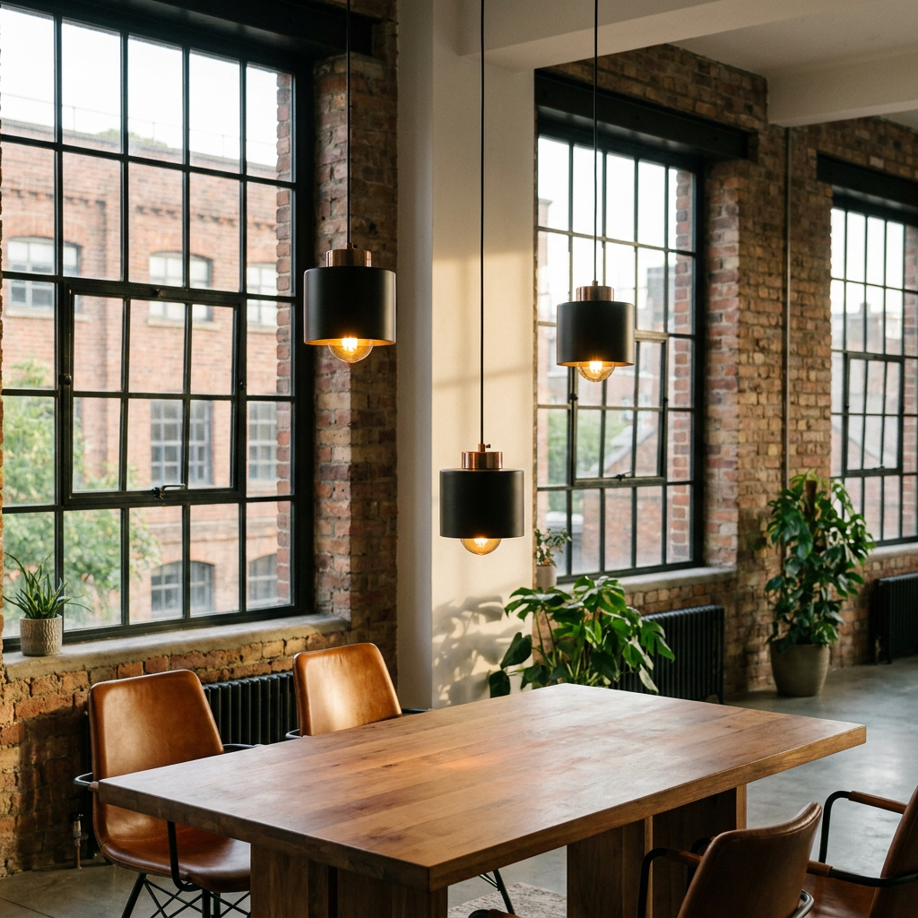 Suspension 3 Lampes Acier Noir | Olena